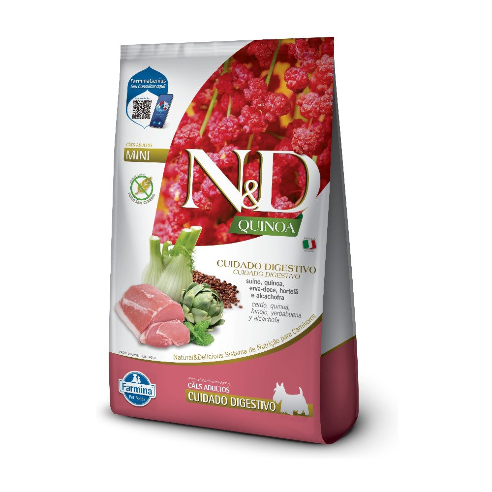 NyD Quinoa perro adulto CUIDADO DIGESTIVO raza pequeña CERDO