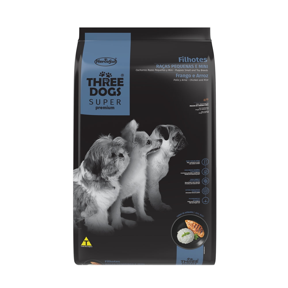Three Dogs Super Premium perro cachorro razas pequeñas