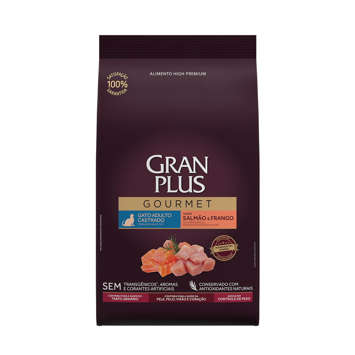 GRAN PLUS Gourmet gato castrado SALMÓN y POLLO