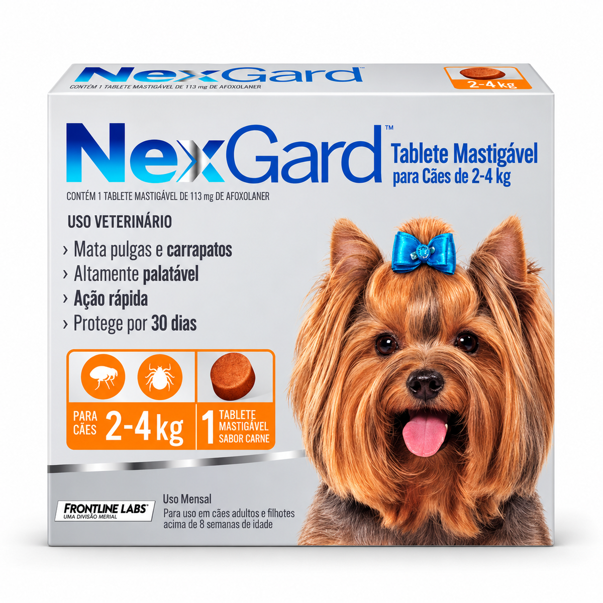 NexGard Comprimido Palatable Antipulgas 2-4kg